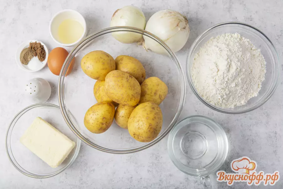 Сочные манты с картошкой - Ингредиенты и состав рецепта