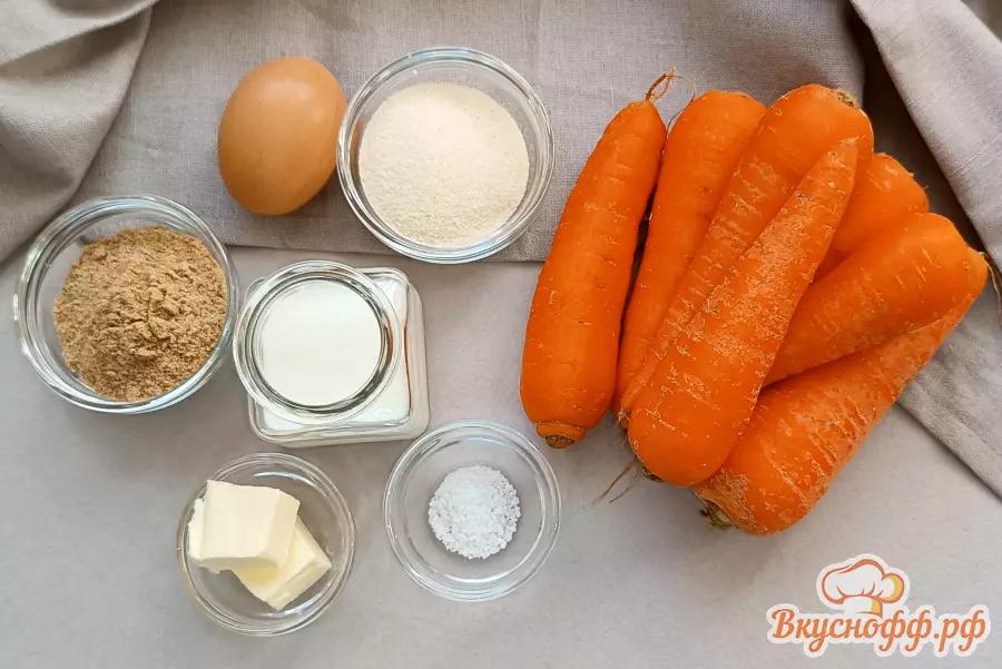 Морковные котлеты с манкой - Ингредиенты и состав рецепта