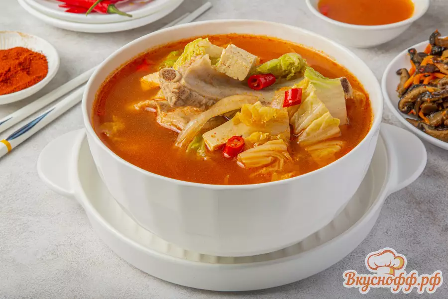 Суп со свининой Сиряги Тямури - Готовое блюдо