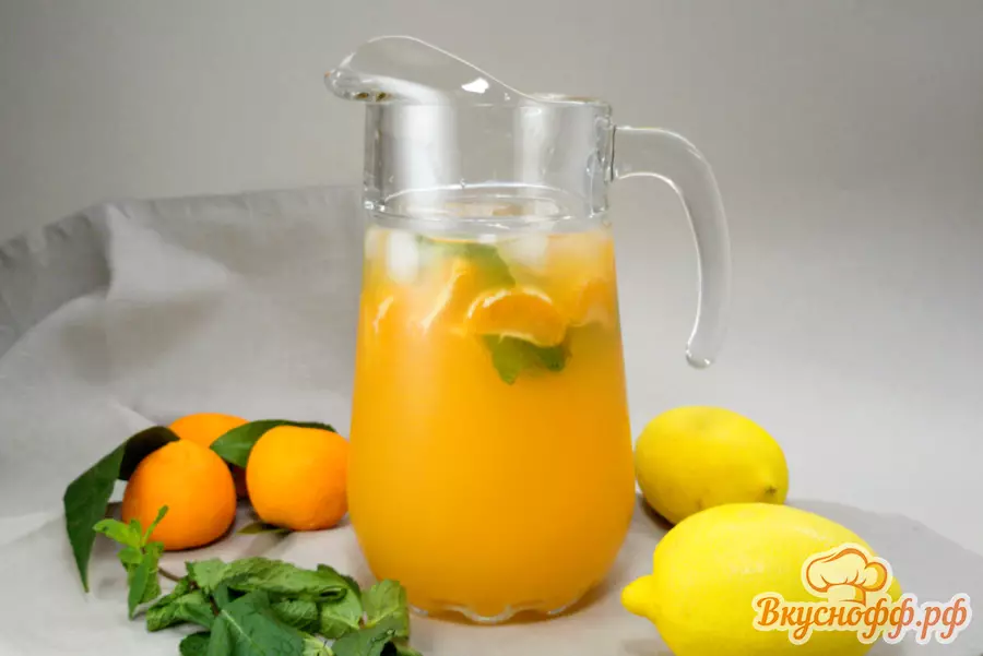 Домашний лимонад из лимонов с мандаринами - Готовое блюдо