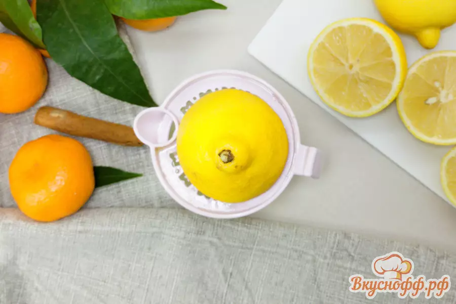 Домашний лимонад из лимонов с мандаринами - Шаг 1