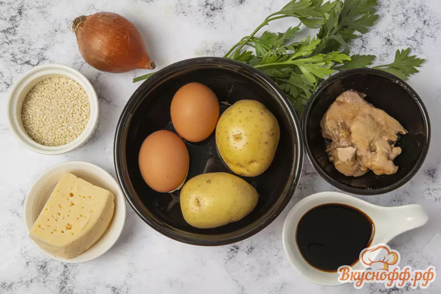 Картофельные шарики с печенью трески - Ингредиенты и состав рецепта