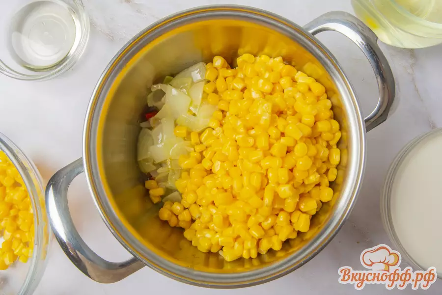 Кукурузный суп с креветками - Шаг 5