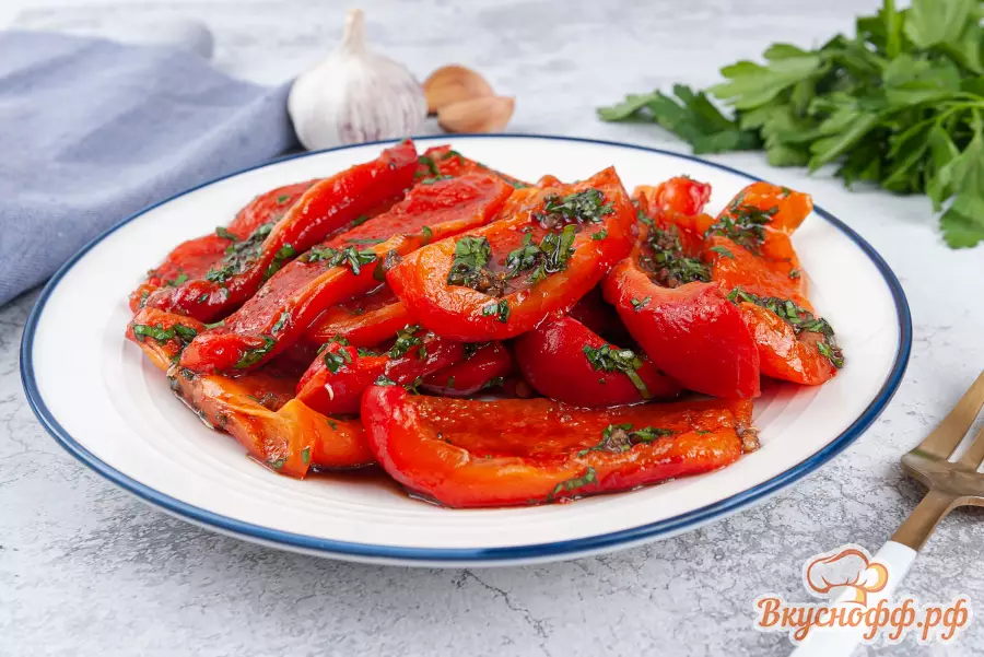 Печёный болгарский перец - Готовое блюдо
