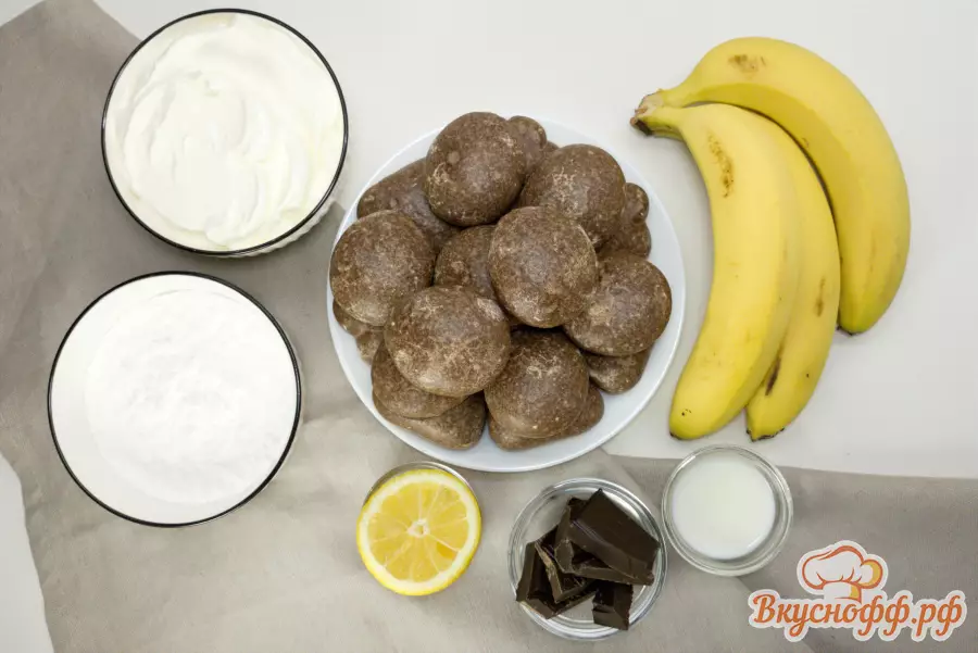 Торт из пряников и бананов со сметаной - Ингредиенты и состав рецепта