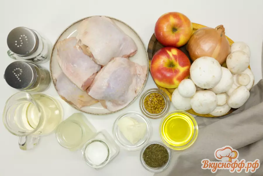Курица с яблоками в духовке - Ингредиенты и состав рецепта