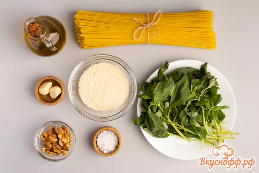 Паста с соусом песто - Ингредиенты и состав рецепта
