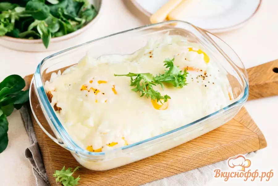 Запеканка с яйцами и сыром в духовке - Готовое блюдо