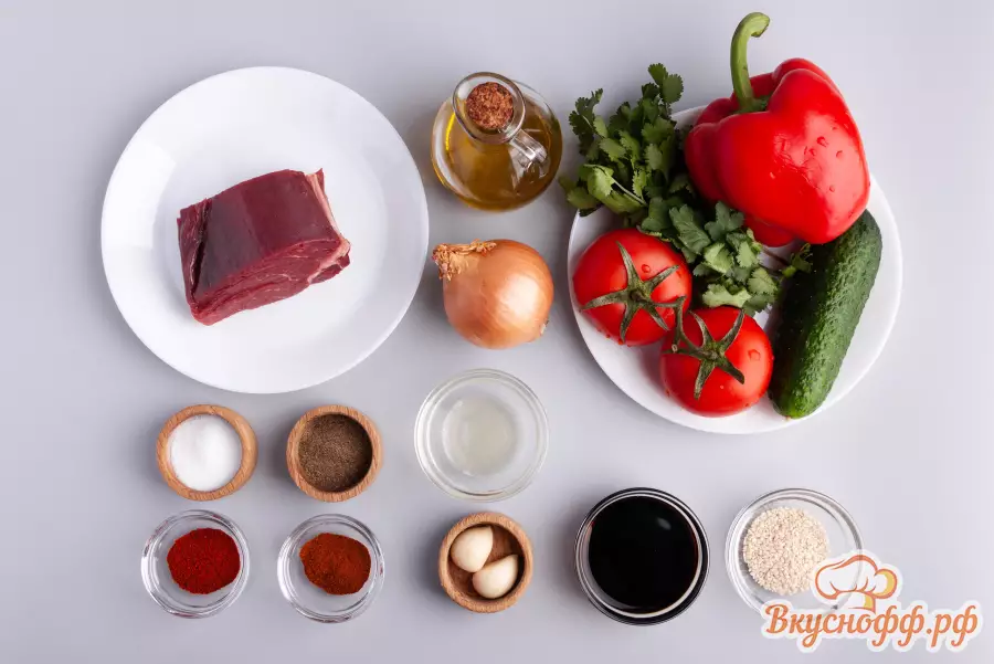 Тайский салат с говядиной - Ингредиенты и состав рецепта
