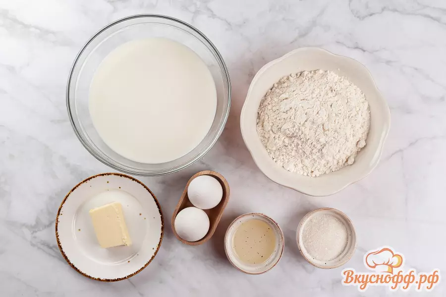 Блины на молоке - Ингредиенты и состав рецепта