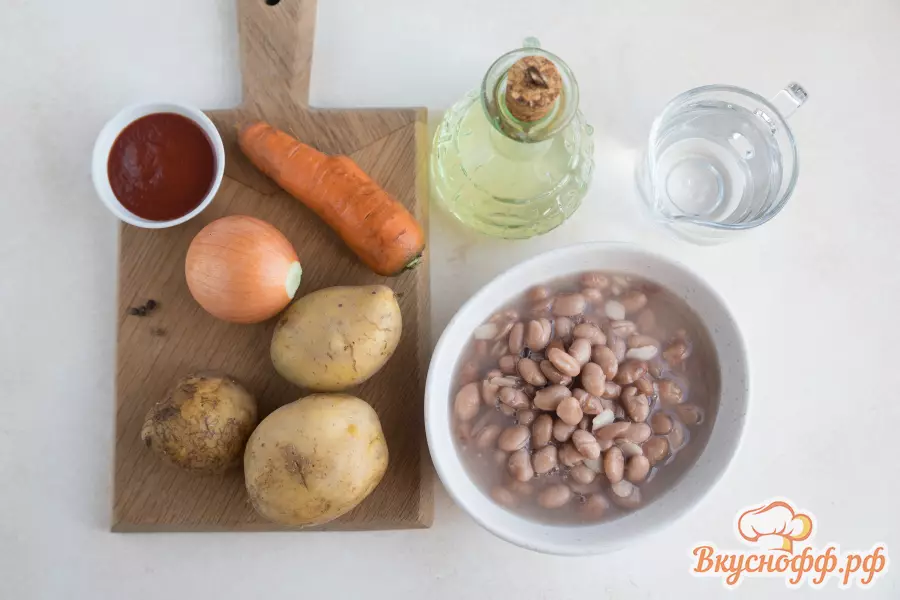 Фасолевый суп из консервированной фасоли - Ингредиенты и состав рецепта