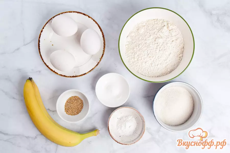 Пирог с бананом в духовке - Ингредиенты и состав рецепта