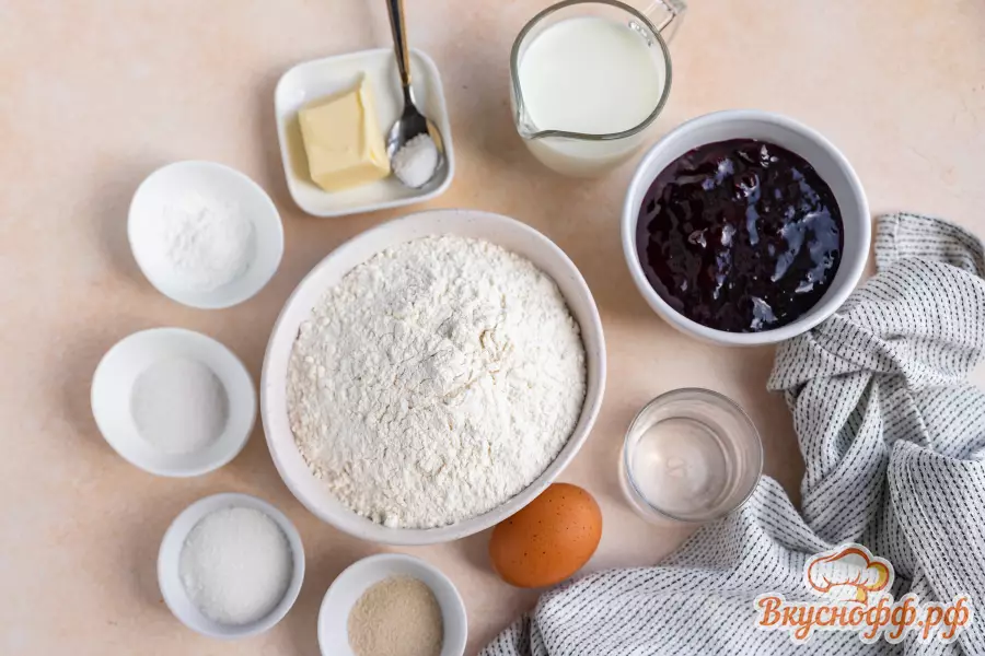 Пирожки с повидлом в духовке - Ингредиенты и состав рецепта
