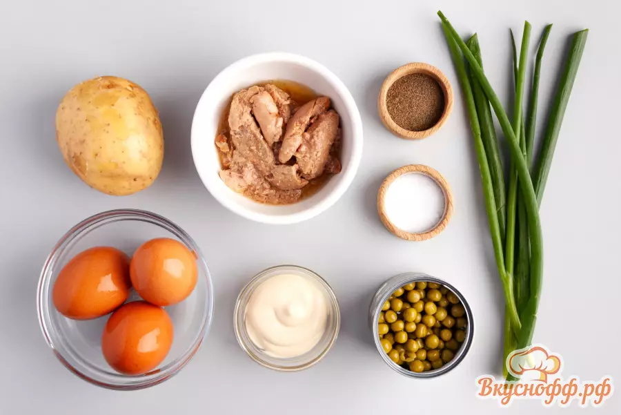 Салат из печени трески - Ингредиенты и состав рецепта