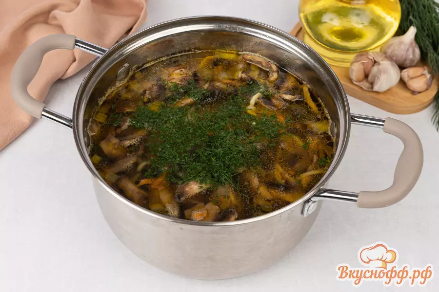 Суп-лапша с грибами - Готовое блюдо
