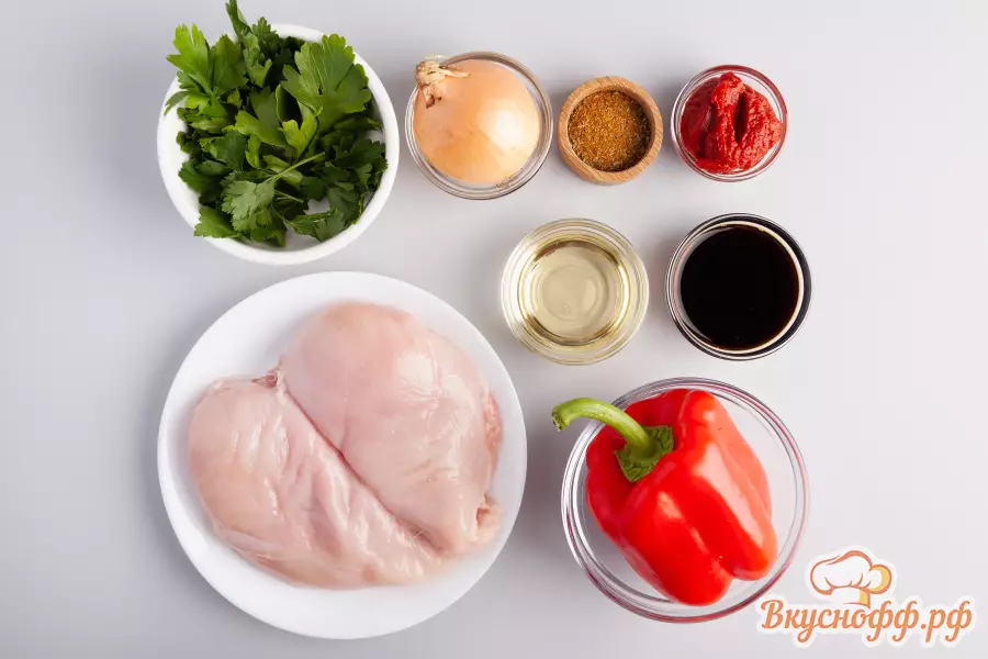 Салат с курицей и болгарским перцем - Ингредиенты и состав рецепта