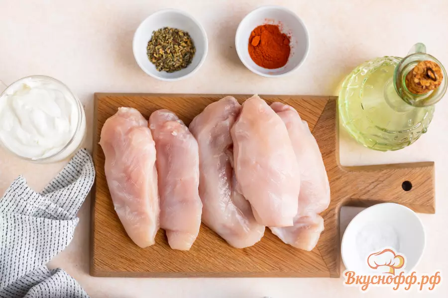 Сочные куриные грудки в духовке - Ингредиенты и состав рецепта