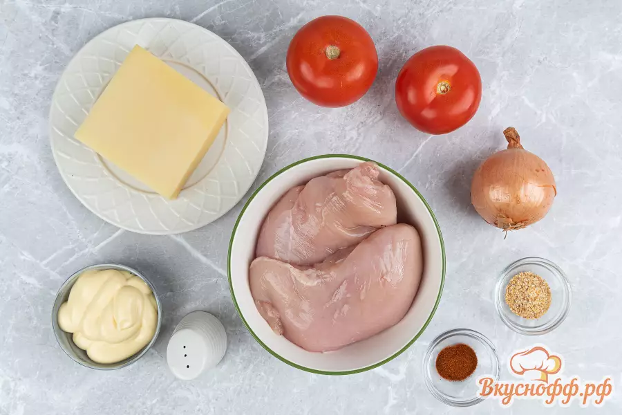 Курица по-французски в духовке - Ингредиенты и состав рецепта