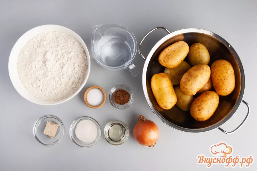 Постные пирожки с картошкой - Ингредиенты и состав рецепта