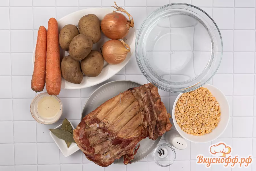 Гороховый суп с рёбрышками - Ингредиенты и состав рецепта