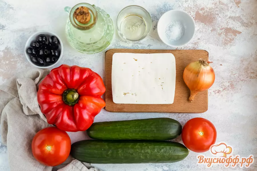 Болгарский салат - Ингредиенты и состав рецепта