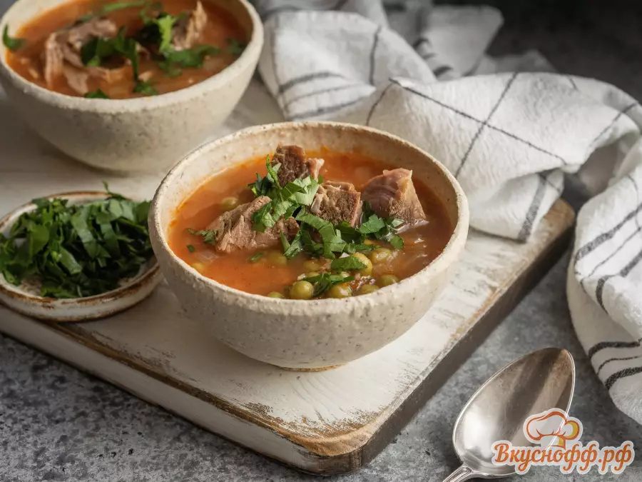 Томатный суп с кускусом - Готовое блюдо