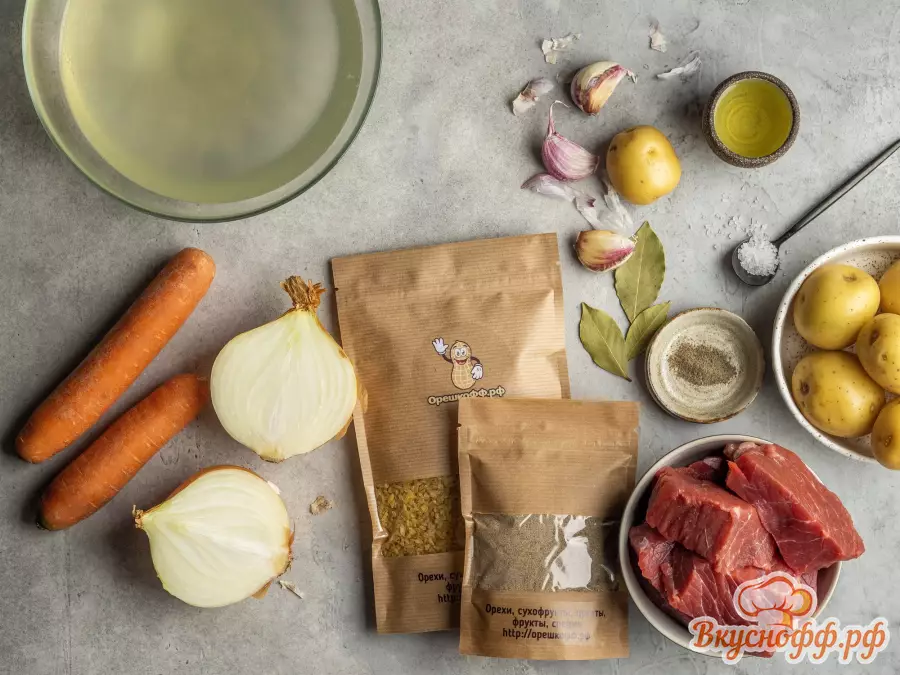 Суп с фрикадельками и булгуром - Ингредиенты и состав рецепта