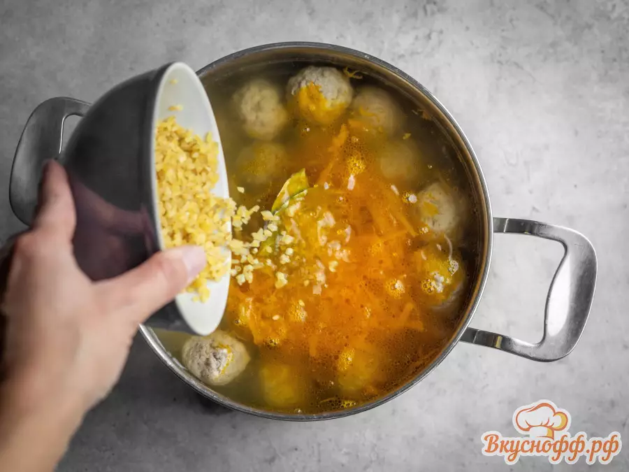 Суп с фрикадельками и булгуром - Шаг 6