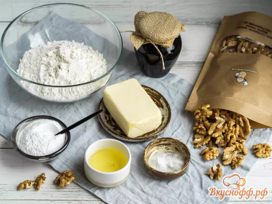 Курабье с грецким орехом - Ингредиенты и состав рецепта