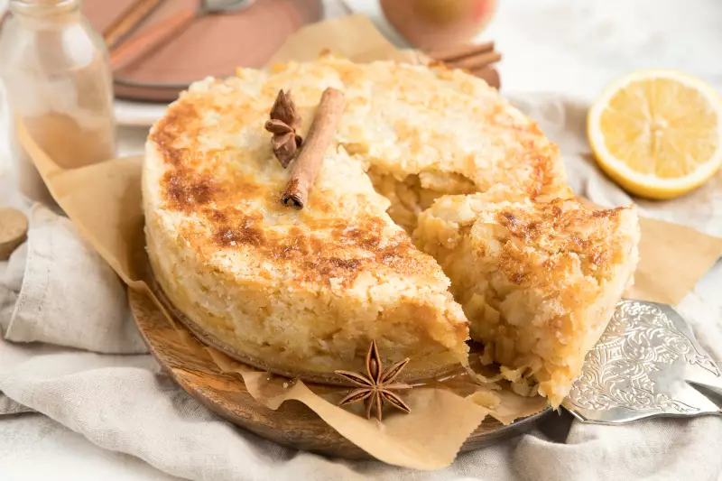 Насыпной пирог с яблоками