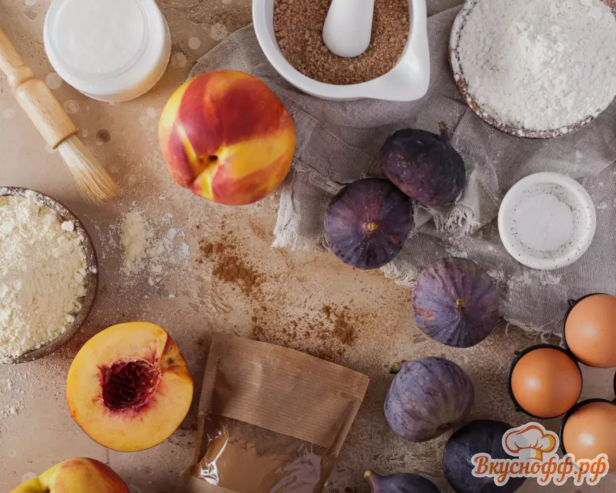 Пирог с инжиром и нектаринами - Ингредиенты и состав рецепта