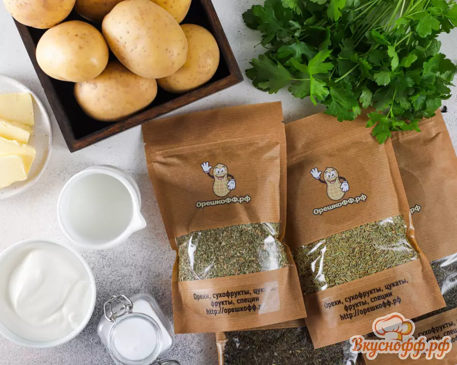 Картофель в сметане в духовке - Ингредиенты и состав рецепта